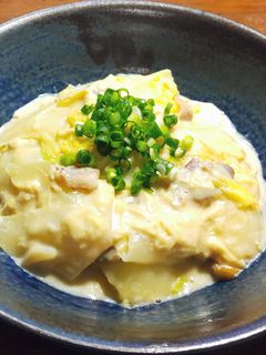 刺身湯葉と白菜の中華風煮物 湯葉丼にも-レシピのメイン写真