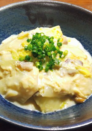 刺身湯葉と白菜の中華風煮物　湯葉丼にも-レシピのメイン写真