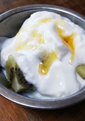 【朝】はちみつキゥイヨーグルト!-レシピのメイン写真