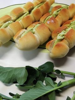 みの虫君抹茶ラテクリームぱん-レシピのメイン写真