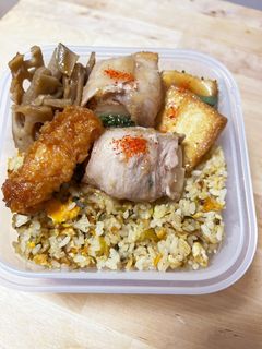 高菜チャーハン☆厚揚げの豚バラ巻き弁当-レシピのメイン写真