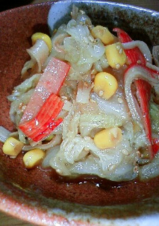 白菜とカニカマのからし酢和え-レシピのメイン写真