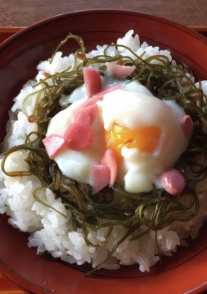 塩昆布と温泉卵どんぶり-レシピのメイン写真