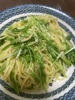 水菜とアンチョビのパスタ-レシピのメイン写真