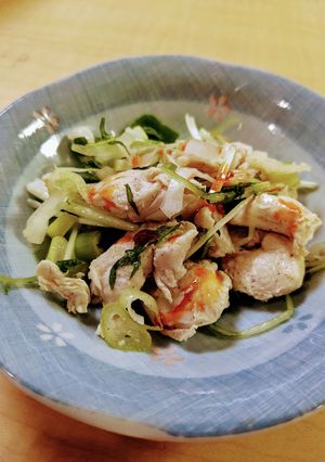 なんか美味しい鶏むね肉と水菜の和え物-レシピのメイン写真