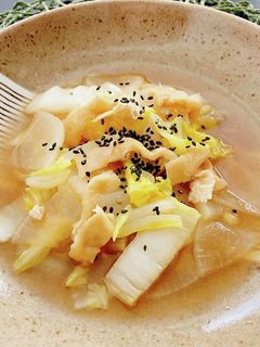 レンジで白菜、大根、油揚げのさっと煮。-レシピのメイン写真