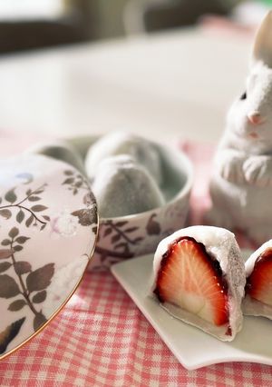 切り餅でレンジで作る苺大福-レシピのメイン写真