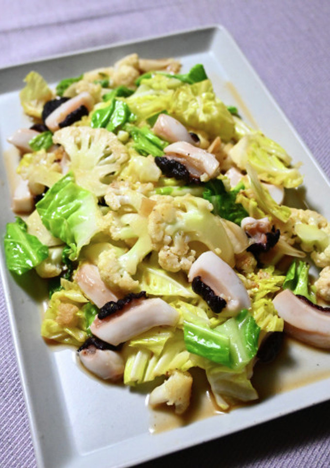 タコと冬野菜の塩バター炒め-レシピのメイン写真