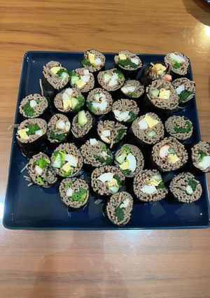 蕎麦寿司　輪ゴム使用-レシピのメイン写真