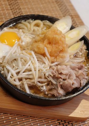 冷凍うどんで簡単！一人鍋焼きうどん-レシピのメイン写真