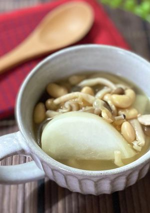 かぶと大豆の和風コンソメスープ-レシピのメイン写真