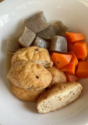 こんにゃくとがんもとにんじんの煮物-レシピのメイン写真