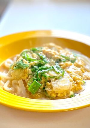 5分で簡単!あんかけフワフワねぎ卵うどん-レシピのメイン写真