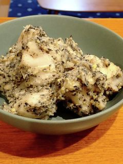 砂糖不使用!里芋の黒ごま関西味噌和え-レシピのメイン写真