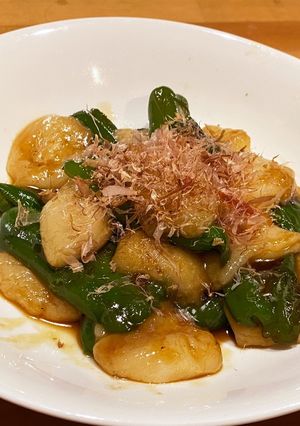 焼きピーマンと焼き餅の焼き浸し煮-レシピのメイン写真