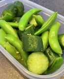 きゅうりとゆで野菜 マスタードチリ