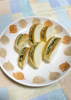 ほうれん草入りツナサンド＊幼児食-レシピのメイン写真