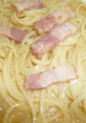 ヘルシーパスタ♪豆乳カルボナーラ-レシピのメイン写真
