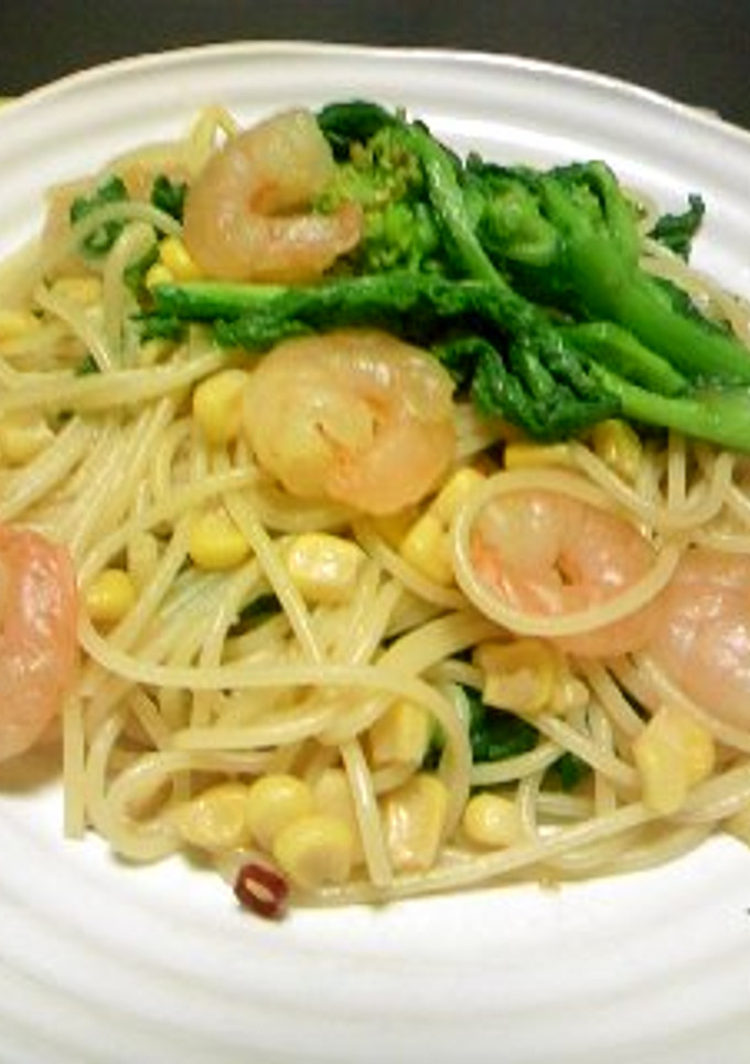 エビと菜の花のゆず胡椒風味パスタ-レシピのメイン写真