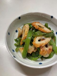 取り分け|ちくわとピーマンの麺つゆ炒め-レシピのメイン写真