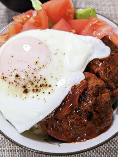 ロコモコ丼風どんぶり-レシピのメイン写真