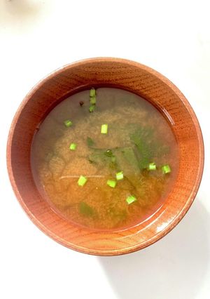 お酒の後の〆に◎あおさの赤だし味噌汁-レシピのメイン写真