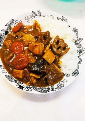 筑前煮の残りで根菜カレーライス-レシピのメイン写真
