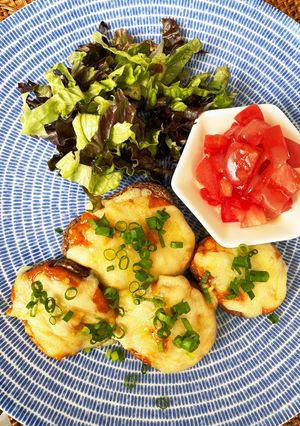 肉厚しいたけは味噌マヨニンニクできまり♪-レシピのメイン写真