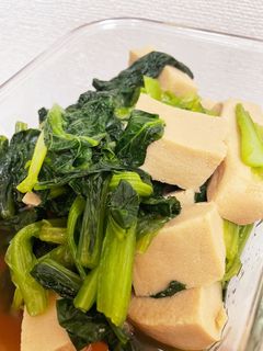 小松菜と高野豆腐の煮物-レシピのメイン写真