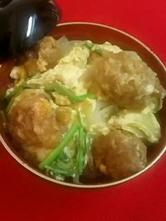 鶏唐揚げで親子丼-レシピのメイン写真