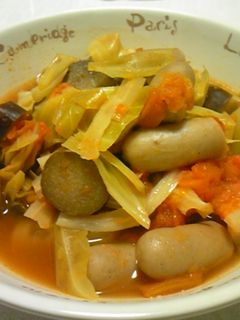 ウィンナーと野菜のトマト煮-レシピのメイン写真
