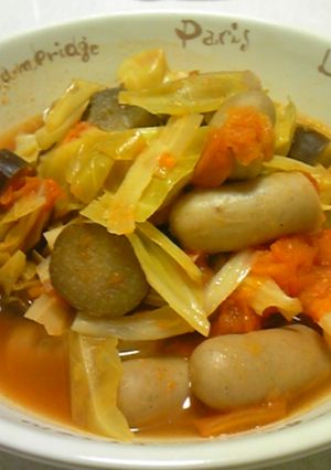 ウィンナーと野菜のトマト煮-レシピのメイン写真