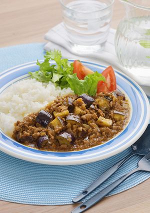 レンジでひき肉となすのキーマカレー-レシピのメイン写真