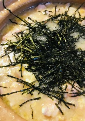 鍋の素で●鶏肉ときのこの玉子とじ雑炊-レシピのメイン写真
