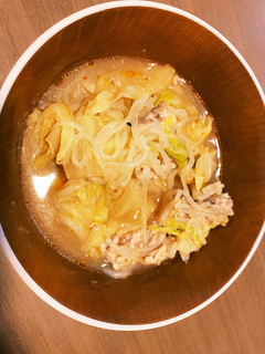 豚ひき肉と白滝と白菜の味噌辛スープ-レシピのメイン写真