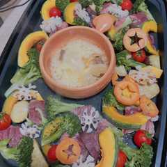 A picture of ホットプレートでぎゅうぎゅう焼き.