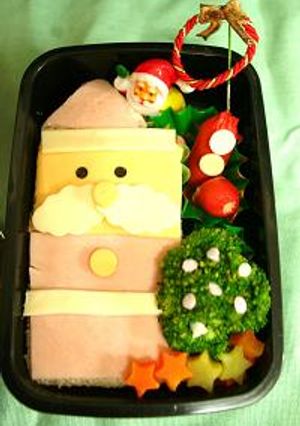 超簡単★クリスマス&サンタのキャラ弁-レシピのメイン写真