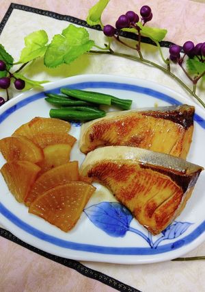 フライパンで作る大根入り鰤の照り焼き-レシピのメイン写真