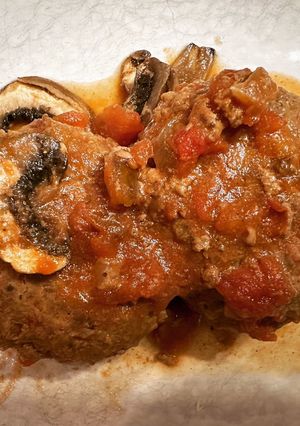 牛肉100%の煮込みハンバーグ-レシピのメイン写真