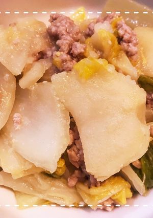 レンジ時短で！白菜とじゃがいもの味噌煮-レシピのメイン写真