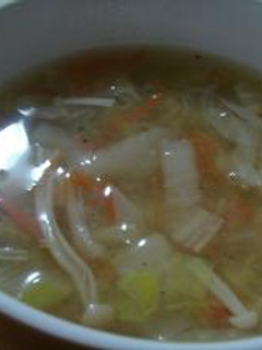 白菜ときのこの中華酢ープ-レシピのメイン写真