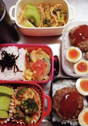 高校生息子、旦那、娘弁当(1/16)-レシピのメイン写真
