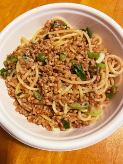 豚ひき肉と青ねぎの和風パスタ-レシピのメイン写真