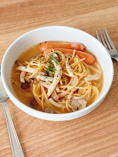 ワンパン和風スープパスタ-レシピのメイン写真