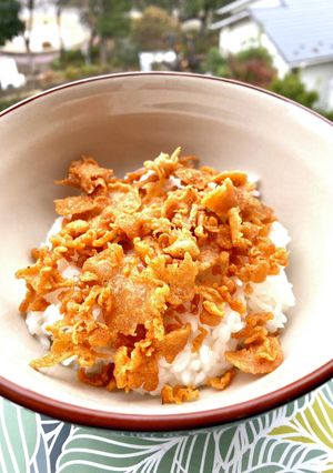 背徳グルメ!唐揚げ玉丼!-レシピのメイン写真