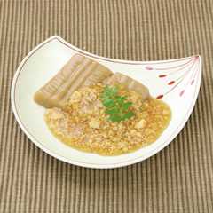 A picture of 介護食　うなぎの柳川風.