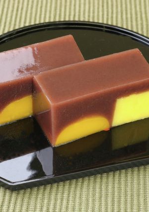 介護食　さつま芋と南瓜の水羊羹-レシピのメイン写真