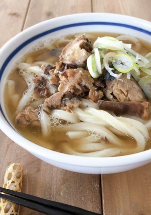 ５分で簡単♪さば缶の旨だしうどん-レシピのメイン写真