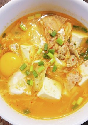 【楽々】ツナ＆豆腐の！キムチチゲ-レシピのメイン写真