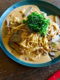 糖質制限!蒸し鶏と牛蒡の和風ミートソース-レシピのメイン写真